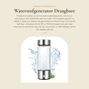 Generatore di idrogeno portatile - Produzione di acqua idrogenata da 450ML - Fles idrogenata - Macchina idrogenata USB ricaricabile - Ideale per uso quotidiano