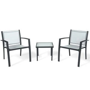 SALOTTINO SALOTTO PZ. 3 HAVANA ACCIAIO ARREDO ESTERNO