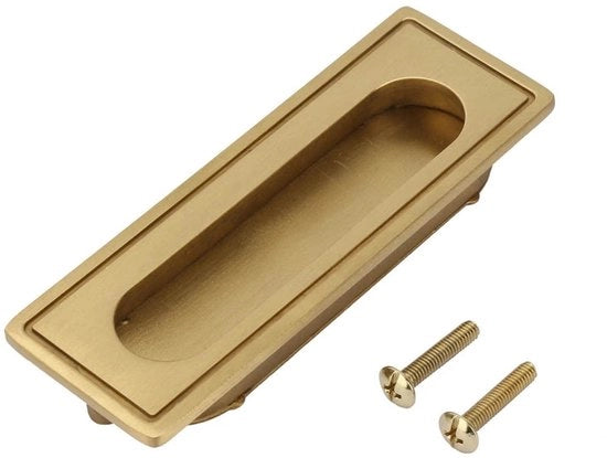 Maniglia inglobata - Acciaio inossidabile - Resistente e duraturo - Ottone - Maniglie di cassetti - Adatto per mobili - 105 x 38 mm