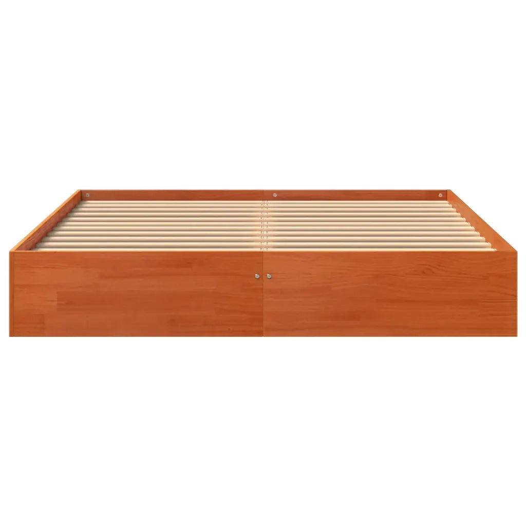 Giroletto senza Materasso Marrone Cera 140x200cm Massello Pino 844818