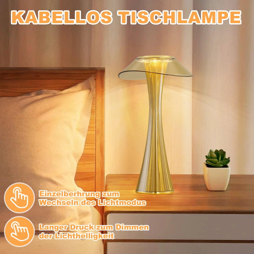 ZMH Lampada da tavolo LED touch regolabile 3000-6500K oro per camera letto soggiorno ristorante hotel