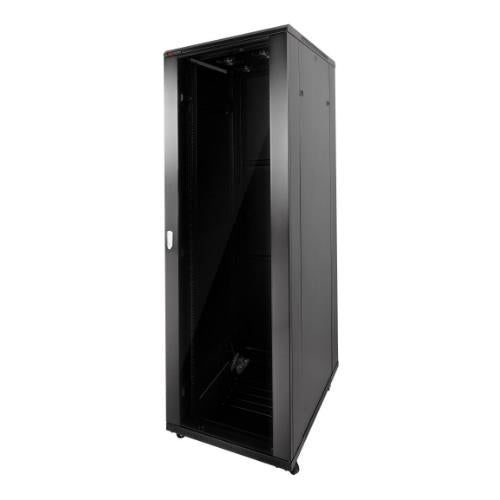 Rack hikvision 18u, 600*600*985mm(comp.ruote) max: 500kg porta vetro disassemblato - ds-xs6618-e/dg - trasp. da concordare