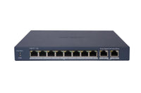 Hikvision switch l2, smart managed, 8 gigabit rj45 poe ports, 2 gigabit rj45 port, 802.3af/at, poe p - DS-3E1510P-EI/M