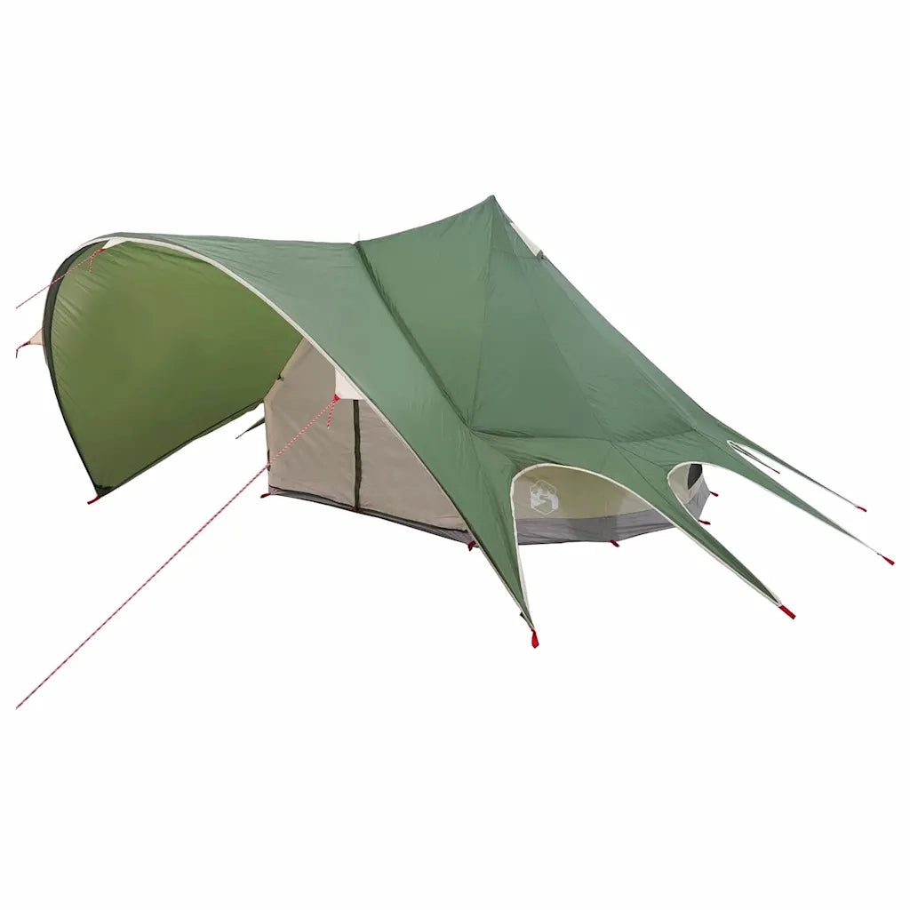Tenda Teepee per 3 Persone Verde e Grigio 312 x 312 x 197 cm