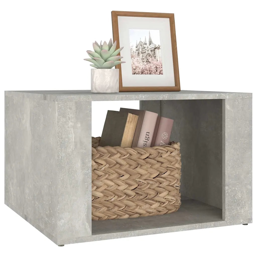 Comodino Grigio Cemento 57x55x36 cm in Legno Multistrato cod mxl 30328