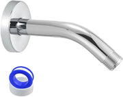 Douchearm 6 Pollici - Wandmontaggio - Bocchetta - Acciaio Inossidabile - Nastro Teflon - Acciaio Inossidabile Duraturo 304 - Doccia
