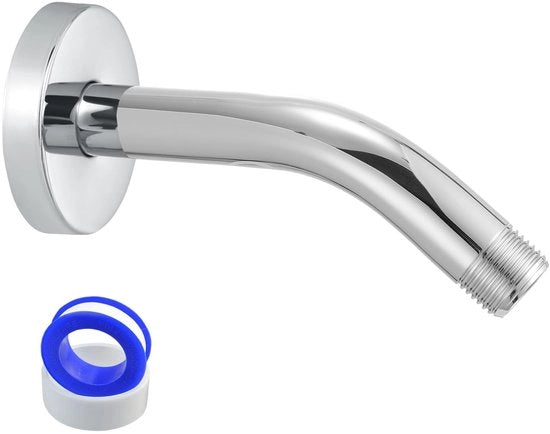 Douchearm 6 Pollici - Wandmontaggio - Bocchetta - Acciaio Inossidabile - Nastro Teflon - Acciaio Inossidabile Duraturo 304 - Doccia