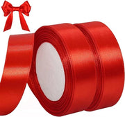 Fasciatura di Satin rossa 44 m larghezza 20 mm per decorazioni di matrimonio, battesimo e compleanni