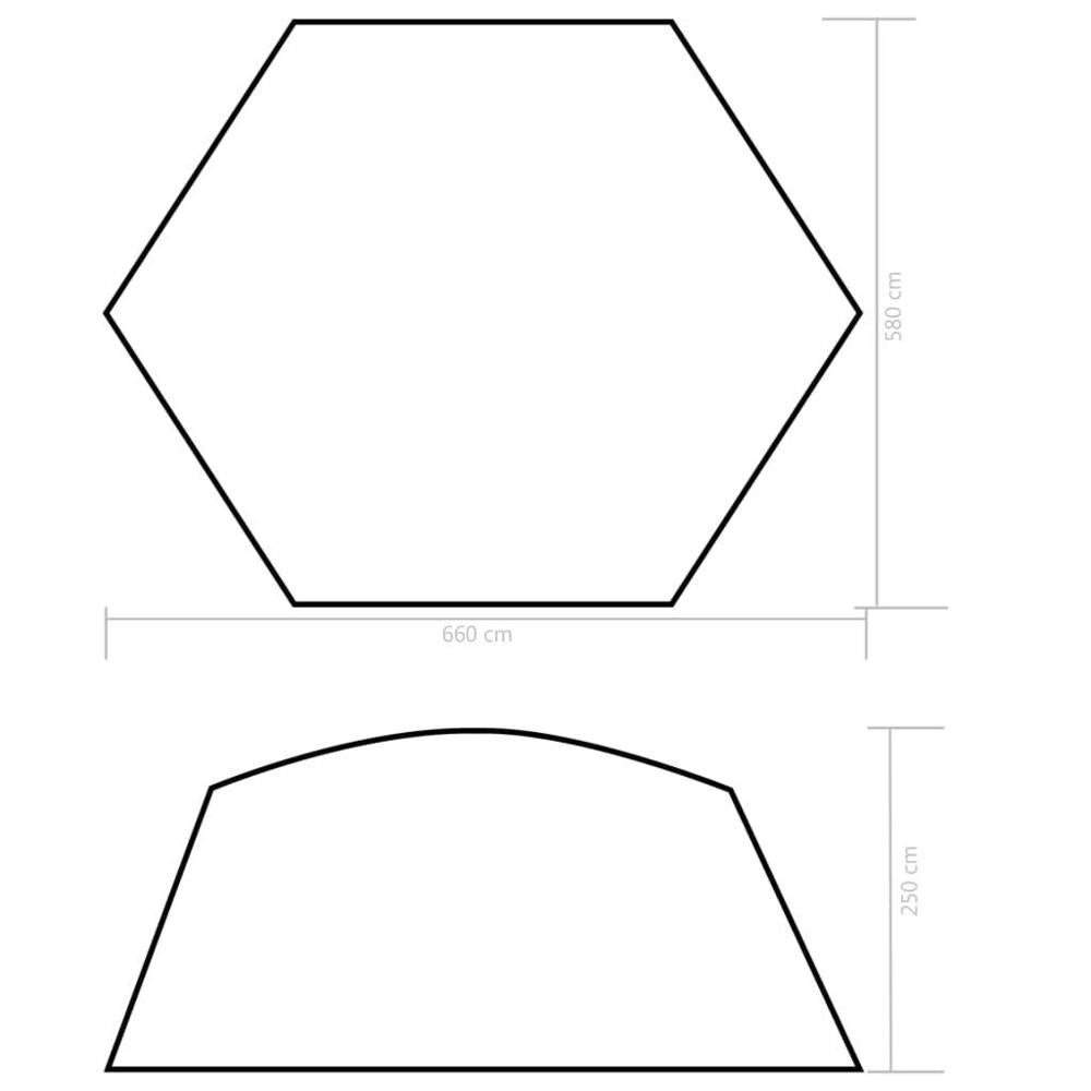 Pool Tent 660x580x250 Cm Blue