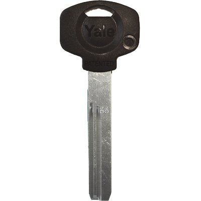 CHIAVE PUNZONATA 7X7 ORIGINALE YALE - TESTA NERA ALPACCA