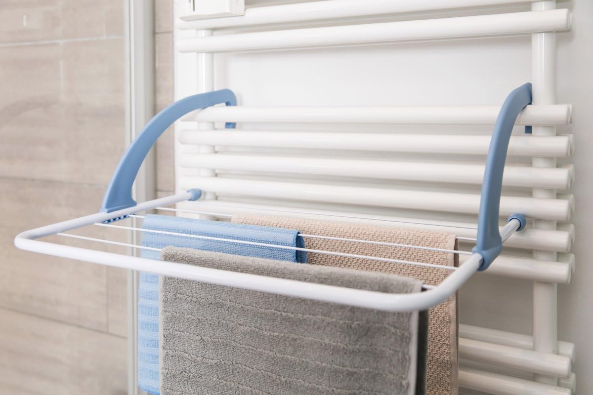 Stendibiancheria Radio da termosifone 3 metri in acciaio con bracci in resina regolabili per radiatori adattabile a tutti i supporti Gimi