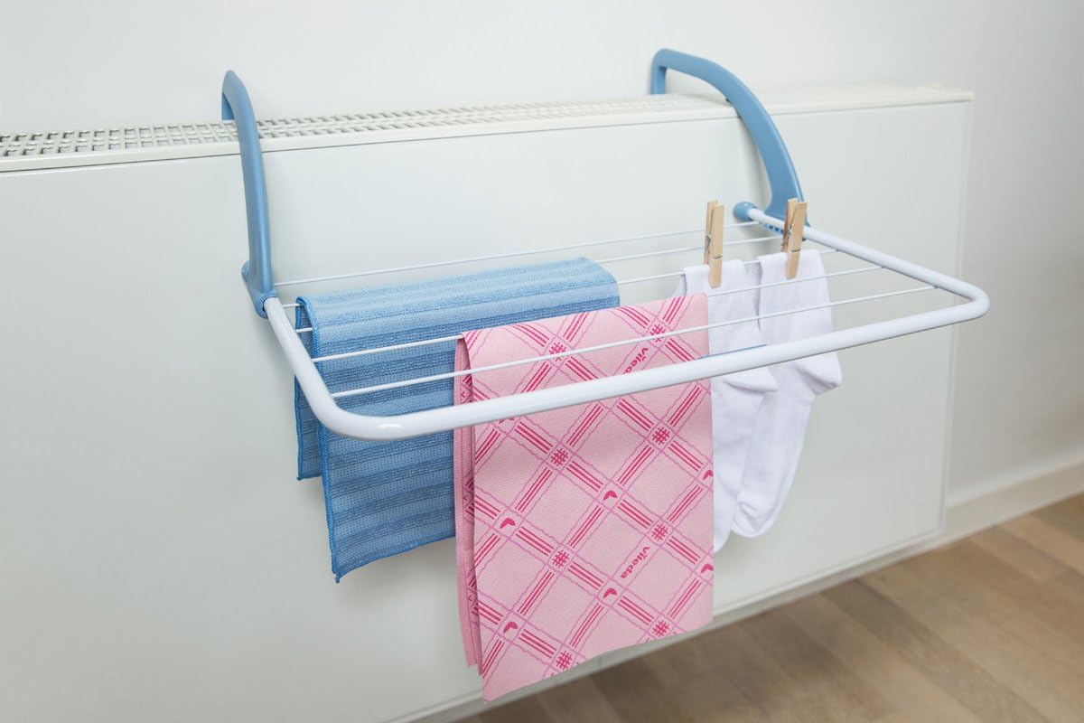 Stendibiancheria Radio da termosifone 3 metri in acciaio con bracci in resina regolabili per radiatori adattabile a tutti i supporti Gimi