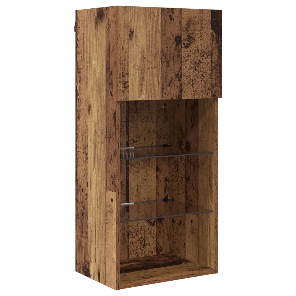 Unità per TV a Muro 6 pcs Rovere Nero Legno multistrato 3402788