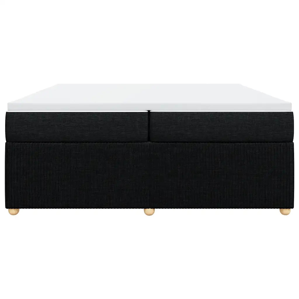 Giroletto a Molle con Materasso Nero 200x200 cm in Tessuto 3285597