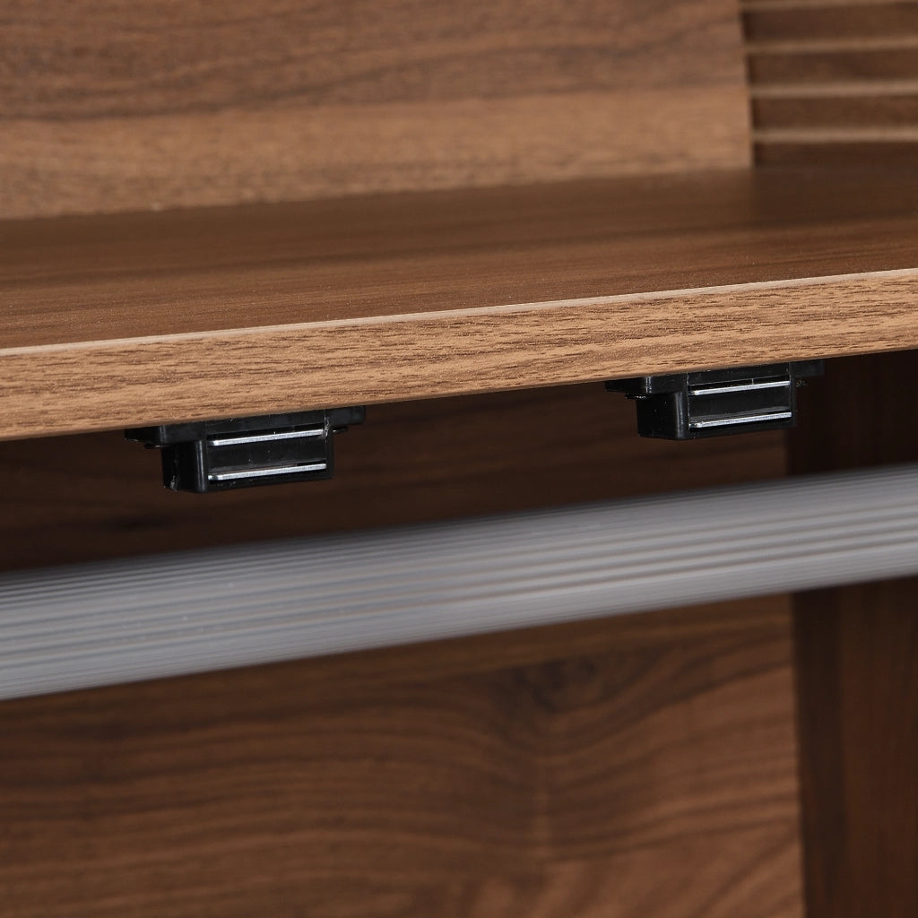Armadio con cassetto e asta appendiabiti; ante rivestite in tessuto; stile moderno per camera da letto; in MDF; legno; 79 × 50 × 175 cm