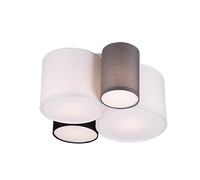 Plafoniera multi-cilindri, tessuto, multcolor, 50x47 cm, Hotel