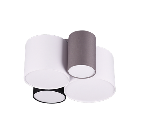 Plafoniera multi-cilindri, tessuto, multcolor, 50x47 cm, Hotel