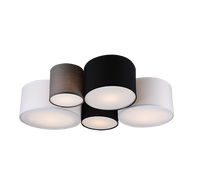 Plafoniera multi-cilindri, tessuto, multcolor, 90x70 cm, Hotel