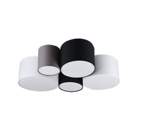 Plafoniera multi-cilindri, tessuto, multcolor, 90x70 cm, Hotel