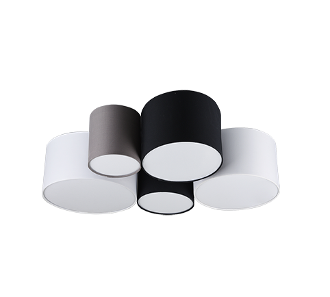 Plafoniera multi-cilindri, tessuto, multcolor, 90x70 cm, Hotel