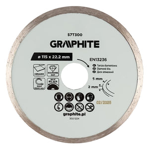 DISCO DIAMANTATO Ø 100 mm - foro 22,2 mm  - GRAPHITE