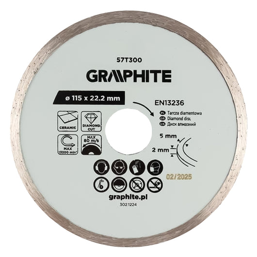 DISCO DIAMANTATO Ø 100 mm - foro 22,2 mm  - GRAPHITE