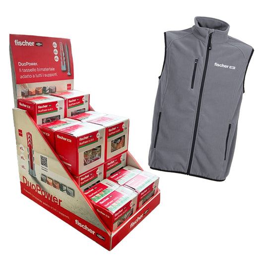 ESPOSITORE TASSELLI NYLON CON VITE 'DUO POWER' totale 700 pezzi  - FISCHER