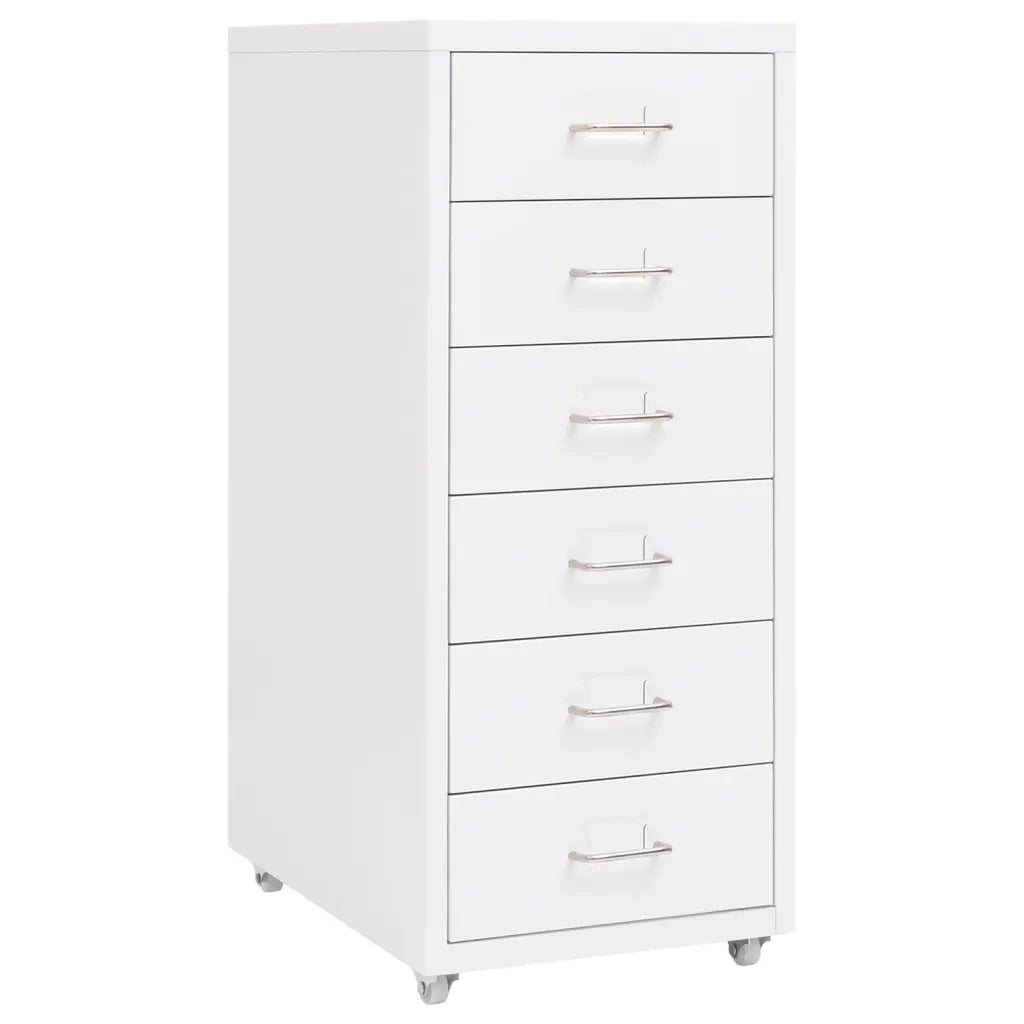 Schedario Mobile Bianco 28x41x69 cm in Metallocod mxl 130103
