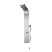 Em colonna doccia jungle acciaio inox spazzolata 4 funzioni con cascata doccetta miscelatore acqua calda fredda