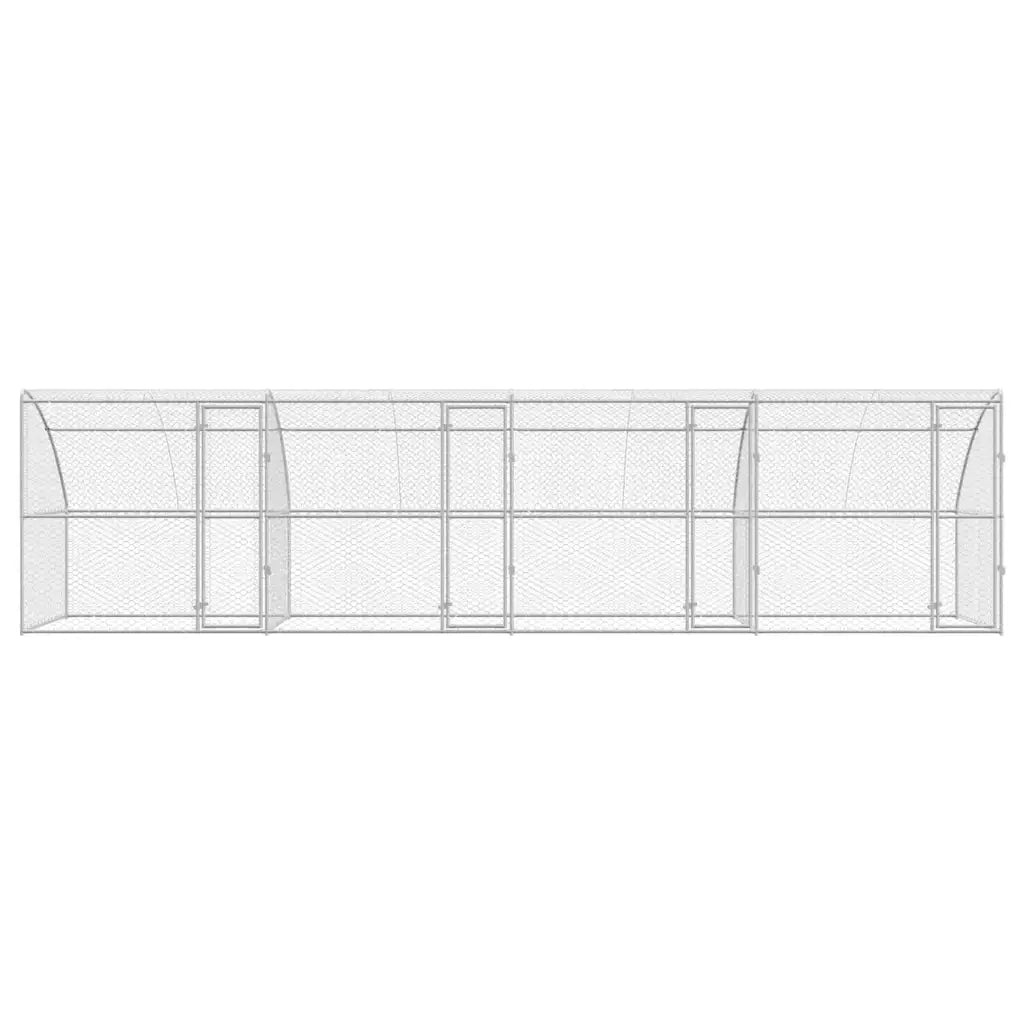 Cuccia per cani 4 pcs Argento 8 x 2 x 2 m Acciaio zincato 3368335