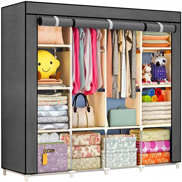 Armadio Nero 170x45x170 cm Ideale per Camera da Letto