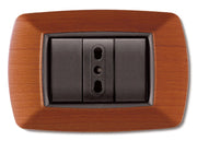 10pz placca life mod. living plastica legno chiaro 3posti cod:ferx.41558
