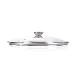 COPERCHIO VETRO E ACCIAIO ?ALLEGRO INOX? Ø cm. 24  - MONETA