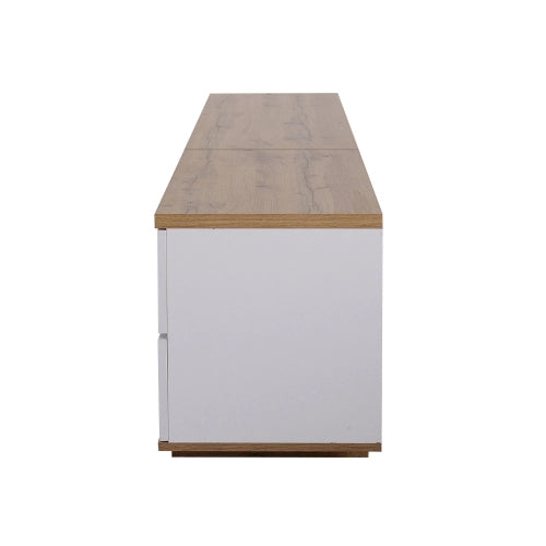 Armadio TV moderno - Xylo - 180cm - Bianco - Veinature legno