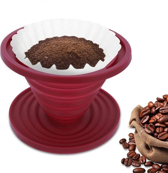 Caffettiera ripiegabile e riciclabile - Olandese contenitore per filtro del caffè in silicone