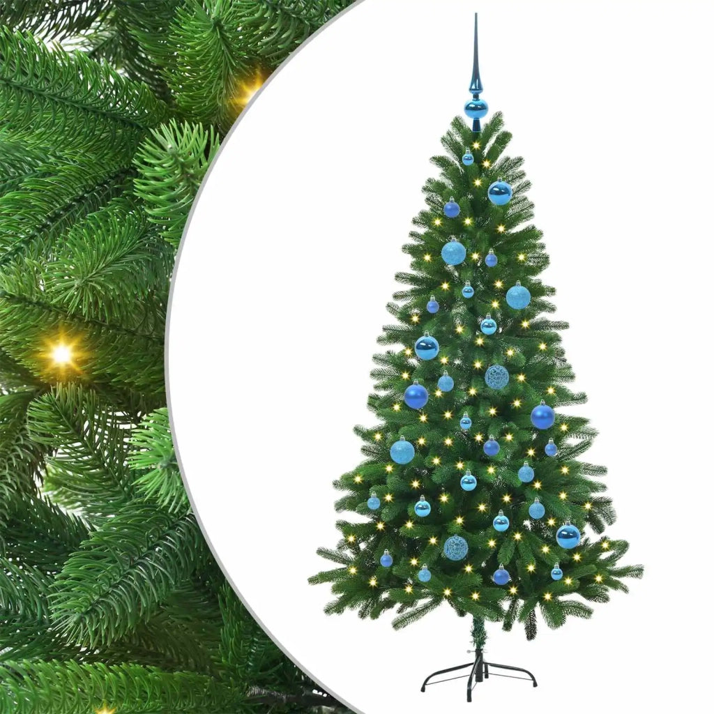 Albero di Natale | Decorazioni natalizie con 150 LED con supporto Verde 150 cm PE