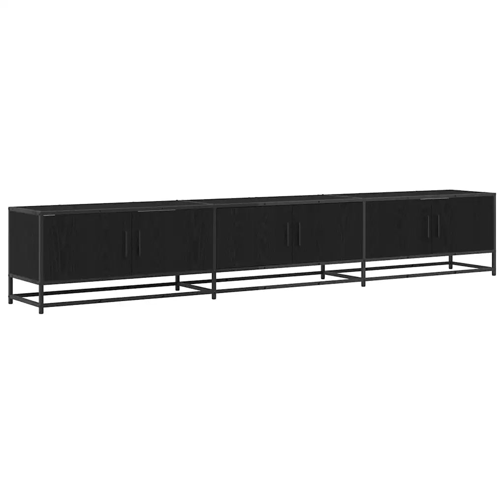 vidaXL Mobile TV Rovere nero 240 x 35 x 41 cm Legno multistrato