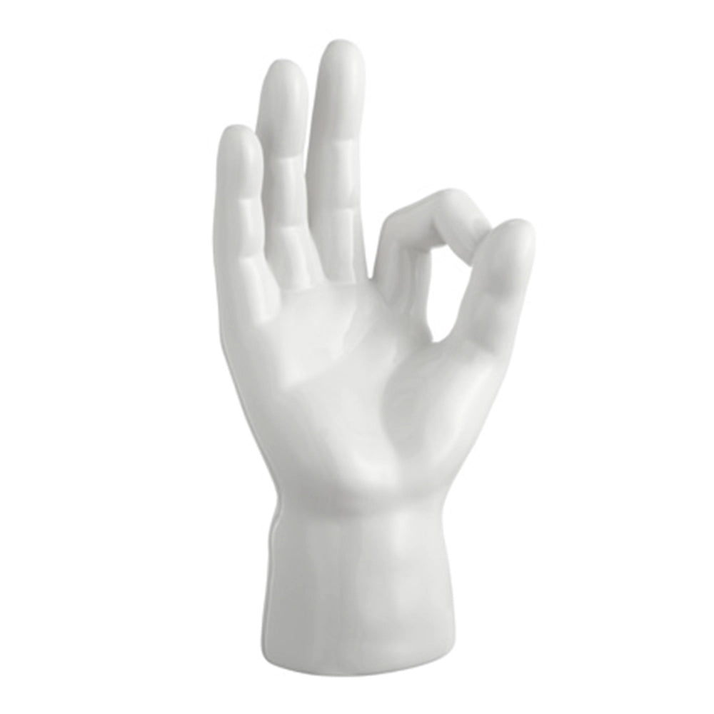 Mano OK bianco decorazione ceramica