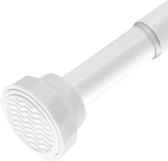 Maniglia per doccia estensibile - Senza foratura, bagno porte doccia - Diametro 25 mm - 76-195 cm - Bianco
