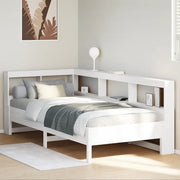 Letto con Libreria senza Materasso-Struttura Letto con contenitore 75x190 cm in Legno Pino 344472