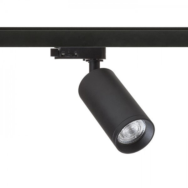 Faretto cilindrico BELENOS per binario trifase nero 230V LED GU10 9W