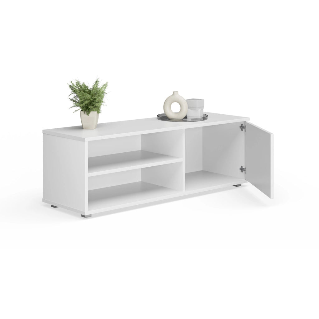 Mobile TV VIVA 110 cm bianco con gambe in plastica