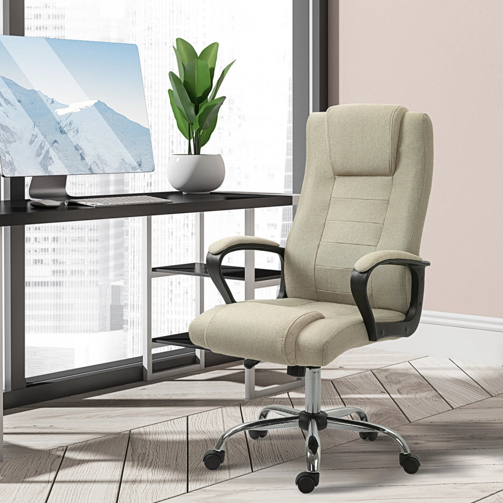Sedia da ufficio in tessuto ¨C zephmum ¨C beige