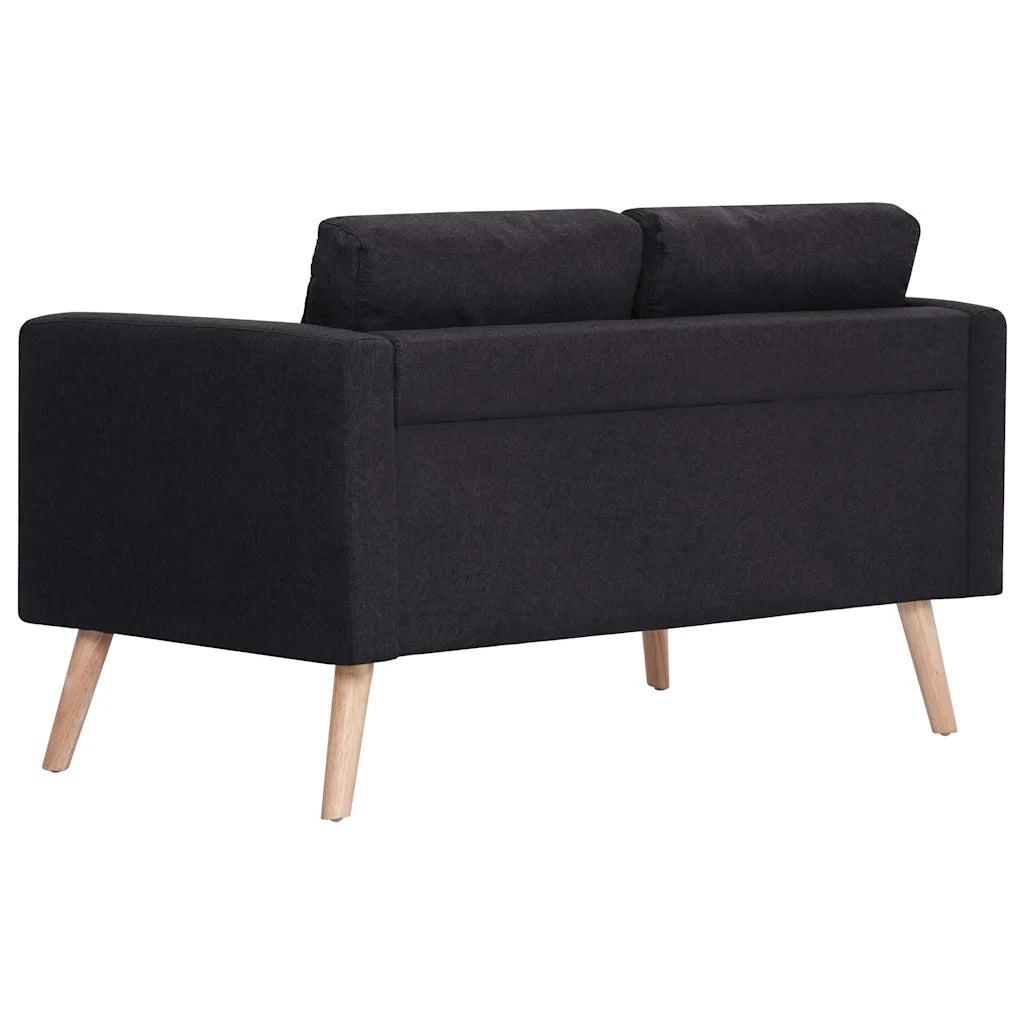 Set Divani 2 pz in Tessuto Nero