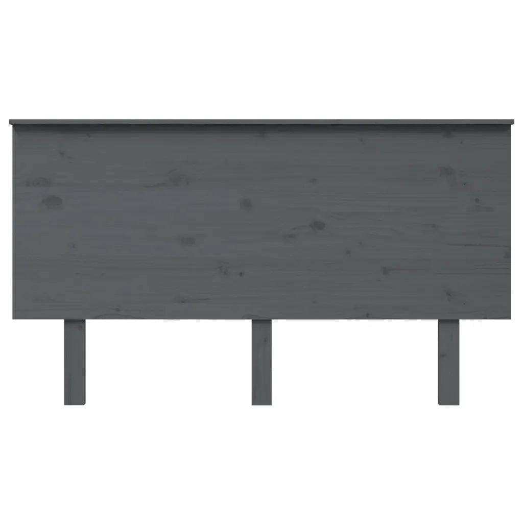 Testiera per Letto Grigia 144x6x82,5cm Legno Massello di Pino