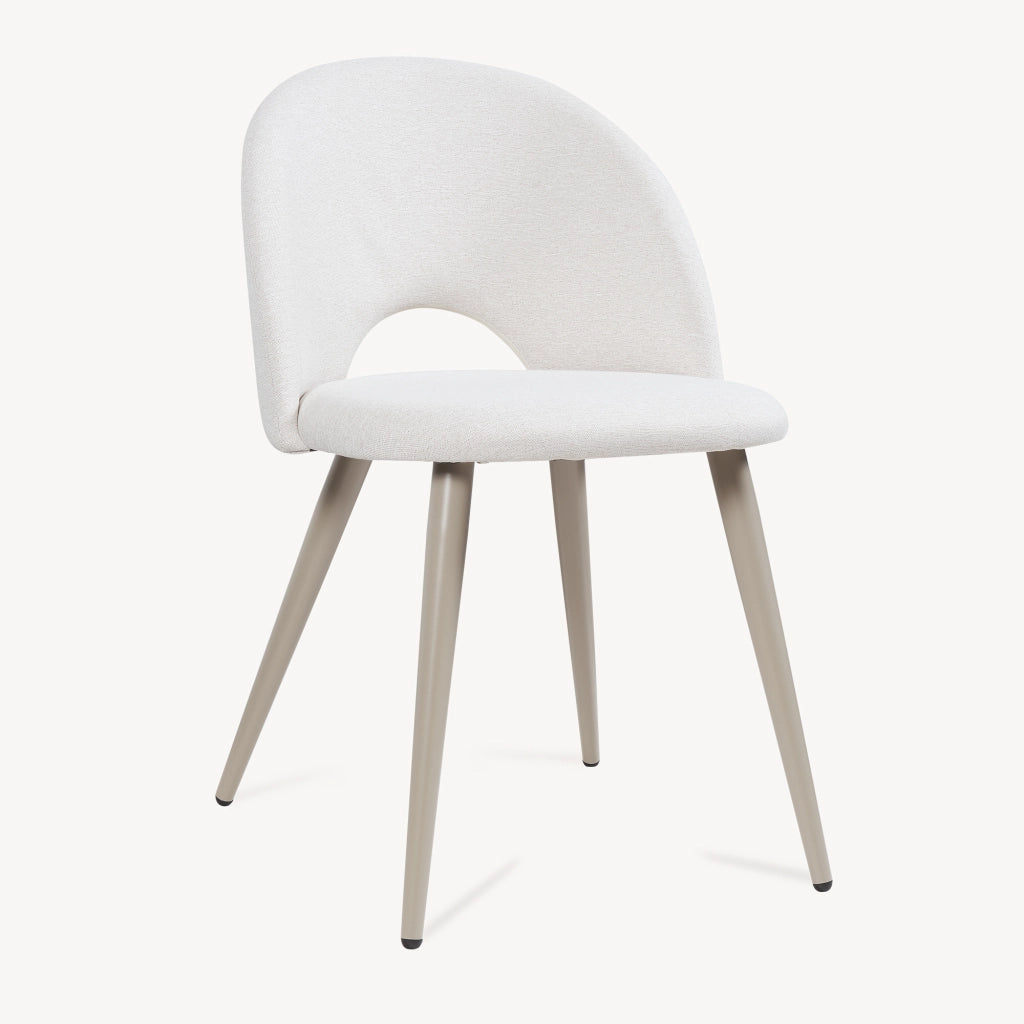 Set Karijoki di 4 Sedie Imbottite da Sala Pranzo Rivestimento in Tessuto - Beige [en.casa]