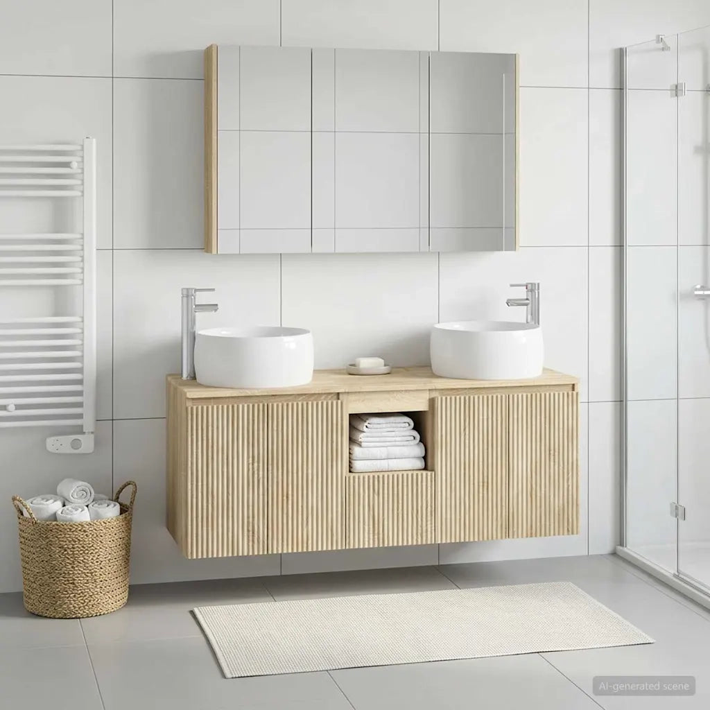Set di Armadi da Bagno 4 pcs Rovere Sonoma Legno ingegnerizzato 3406545