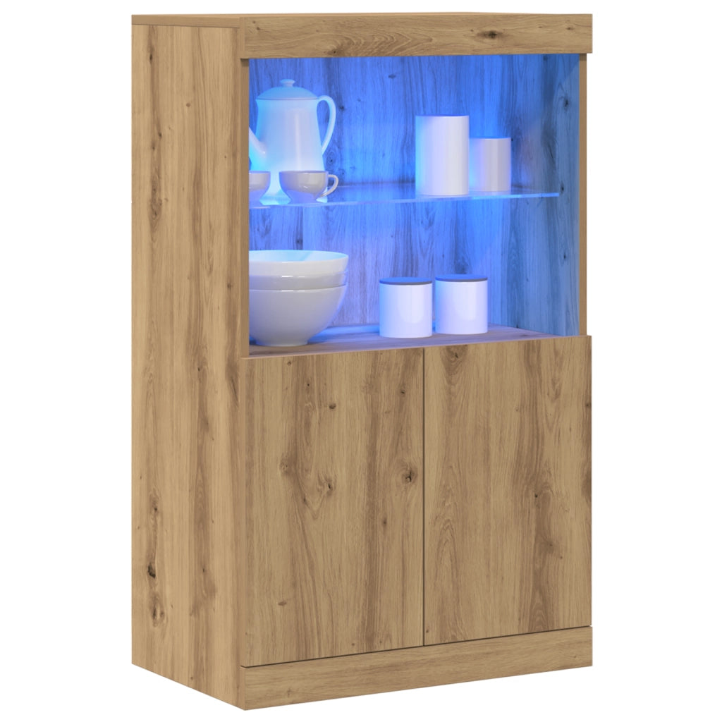 Mobile con luci LED Rovere Artigianale 60x37x100 cm