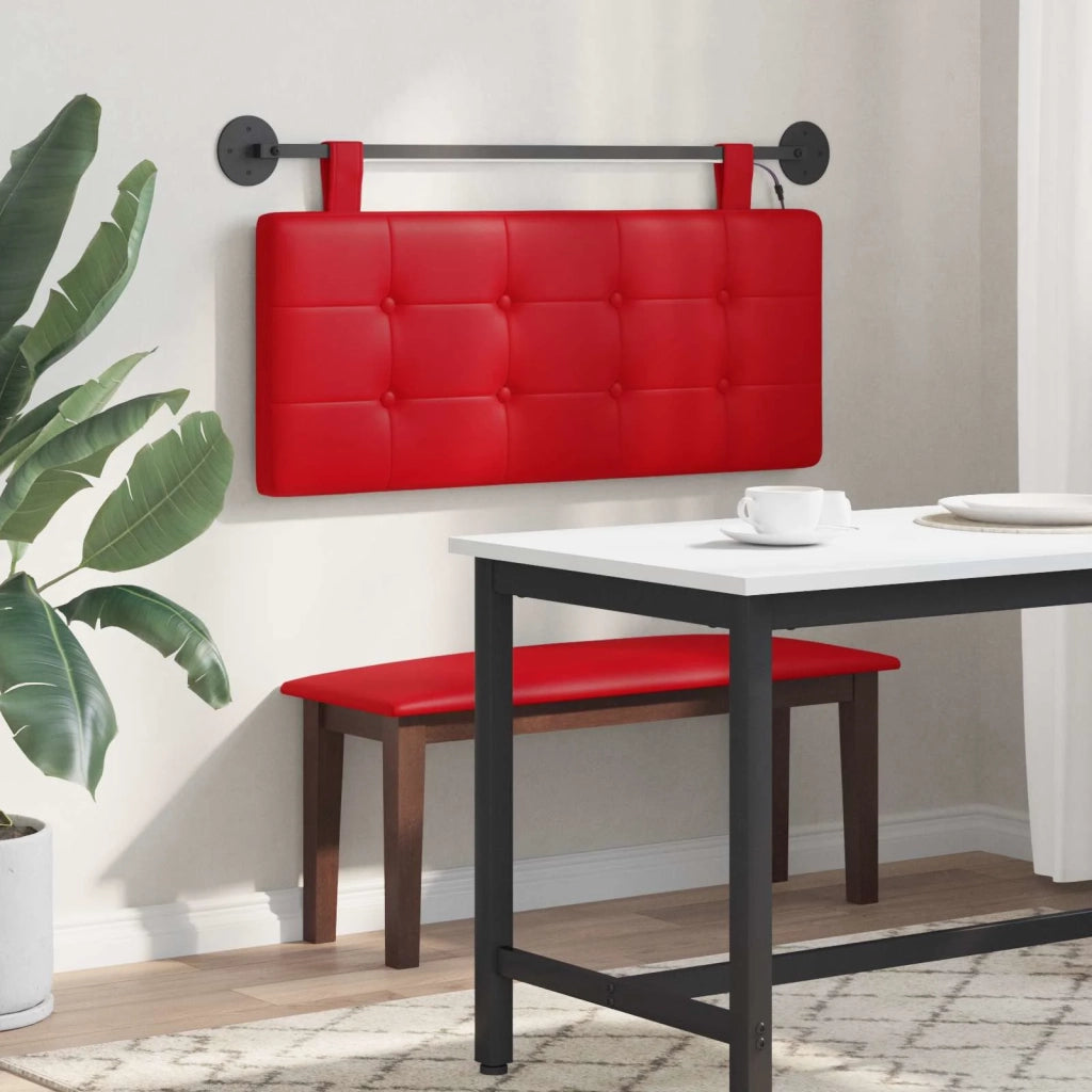 Testiera sospesa Con luce LED Rosso Similpelle