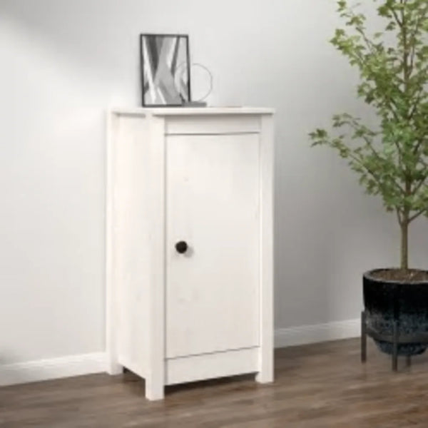Credenza Bianca 40x35x80 cm in Legno Massello di Pino cod mxl 13735